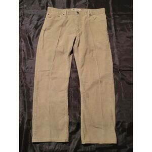Levis 514 Slim Straight Corduroy Mens 36x36 Beige Jeans Pants White Tag‎ EUC